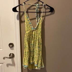 Small Wet Seal yellow halter top